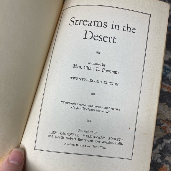 “Streams In The Desert” Daily Devotional Reading by Mrs. Chas. E. Cowman - Picture 7 of 9
